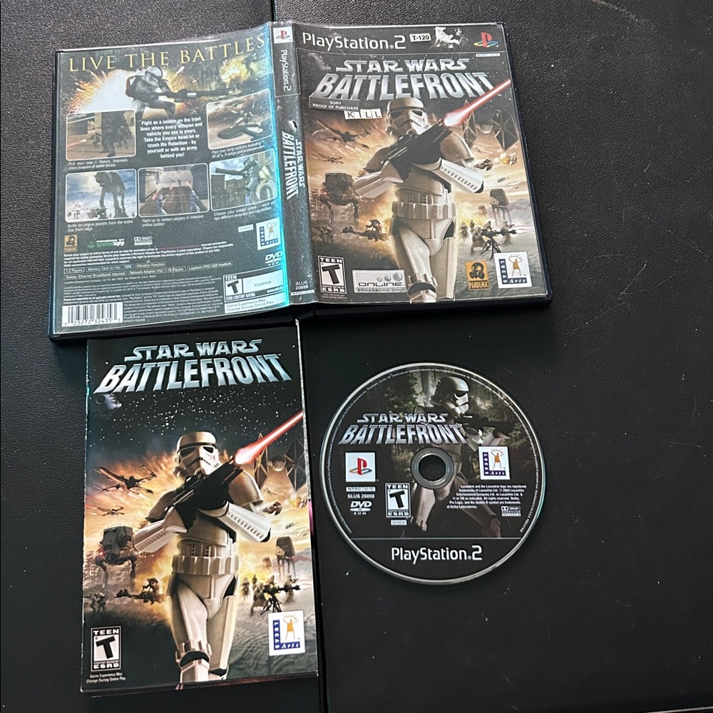 Star Wars Battlefront Sony Playstation 2 game GUC!